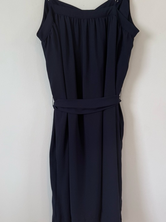 Banana Republic Dresses & Skirts - Banana Republic Navy Slip Midi Dress with Tie Waist